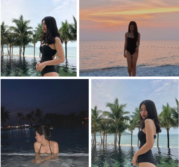 Khi diện áo phông, quần jean thì trông trẻ trung, đến lúc khoe dáng với bikini thì Mẫn Tiên lại nữ tính đến không ngờ.