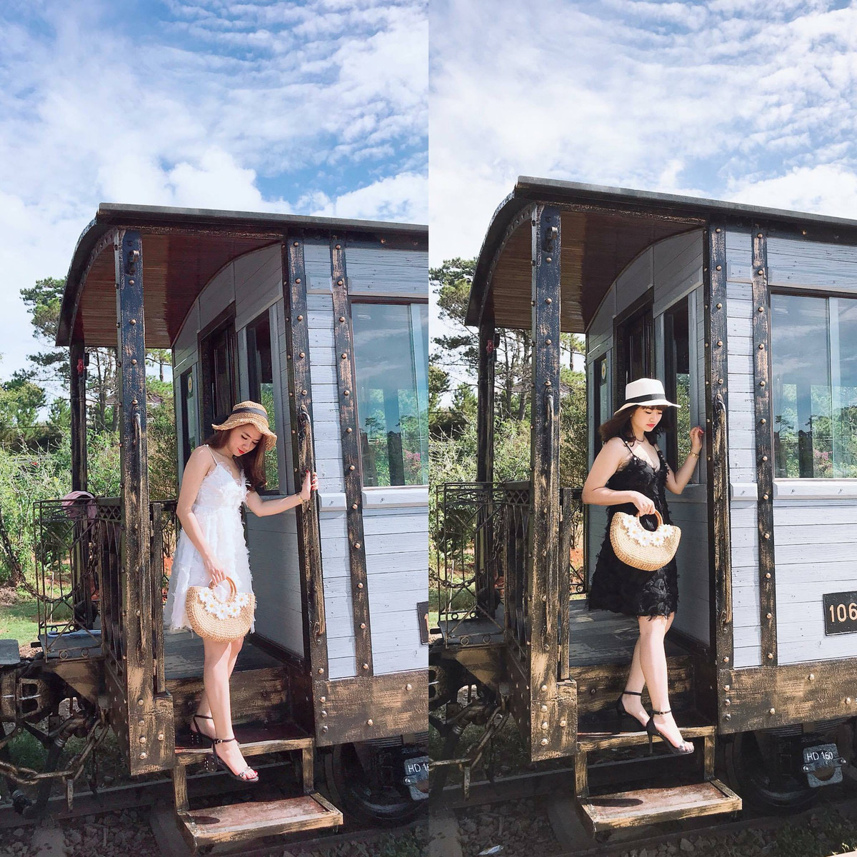 Thay vì cứ 2 người chụp chung một khuôn hình, người xấu người đẹp, che mất dáng, giảm thần thái thì mốt năm này đó là, mỗi người chụp riêng 1 bức, cùng cảnh, cùng thời điểm chỉ khác ở "mẫu" ở nhân vật chính rồi ghép vào để so sánh đang được các cô nàng ưa chuộng.