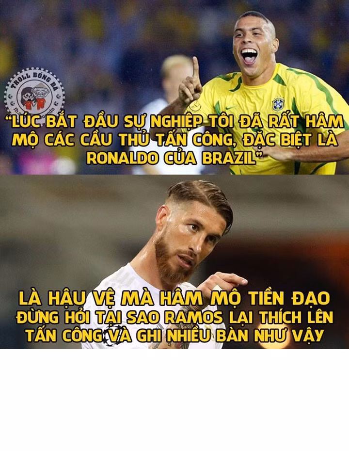 Bức ảnh chế lý do phong độ ghi bàn của Sergio Ramos trở nên cao bất ngờ.