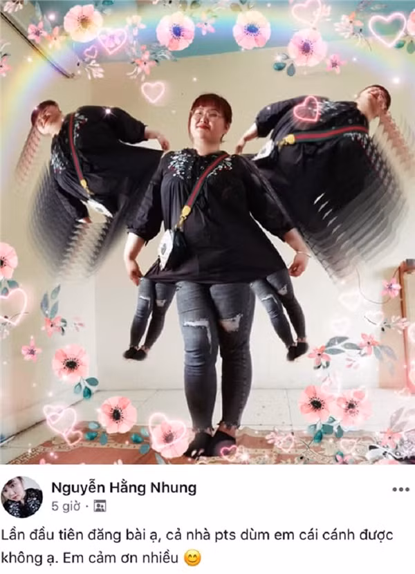 Thậm chí, nhiều người còn giúp ghép những đôi cánh dễ thương để "hoàn thành tâm nguyện" cho Hằng Nhung.