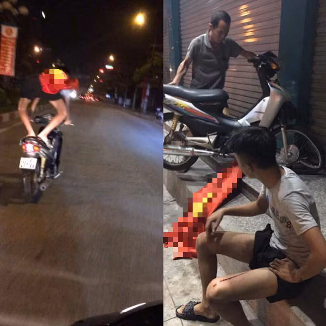 Bên cạnh những tai nạn buồn cười thì những cuộc "đi bão" sau những trận thắng của Olympic Việt Nam vẫn có những tai nạn khiến nhiều người phải lên án khi những thành phần quá khích, bốc đầu, lạng lách.