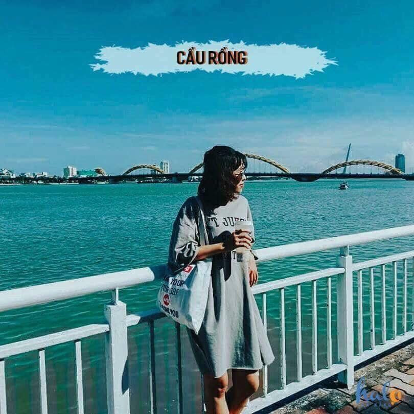 Cầu Rồng là biểu tượng của thành phố Đà Nẵng nếu đến đây mà không có bức ảnh sống ảo với địa điểm này quả là phí hoài.