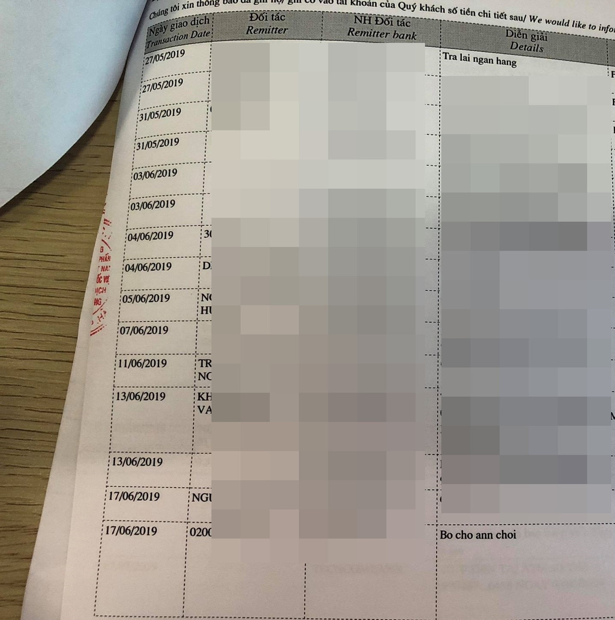 Cuoi ru ruoi voi noi dung chuyen khoan ngan hang 