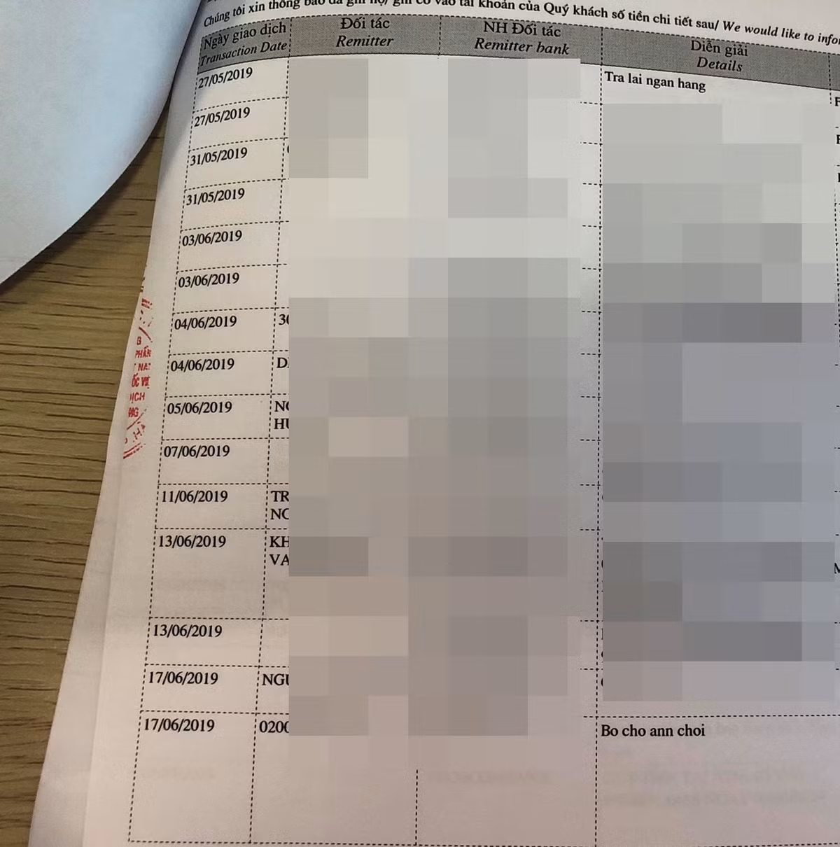 Cuoi ru ruoi voi noi dung chuyen khoan ngan hang 