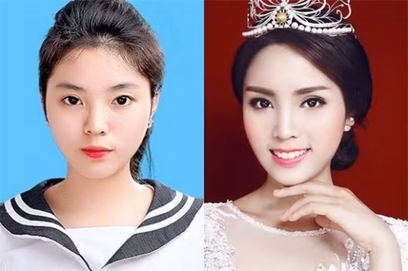 Sau khi đăng quang Hoa hậu Việt Nam 2014, Kỳ Duyên khiến người hâm mộ xuýt xoa vì bức ảnh thẻ trẻ trung, đáng yêu khi còn ngồi trên ghế nhà trường.