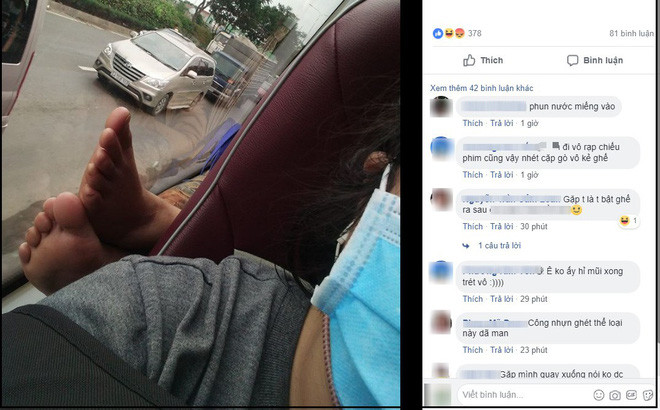 Thậm chí, nhiều bàn chân thiếu ý thức này suýt chút nữa chạm trúng mặt các bạn đồng hành cùng chuyến đi và vô tình đẩy họ vào tình huống "dở khóc dở cười".