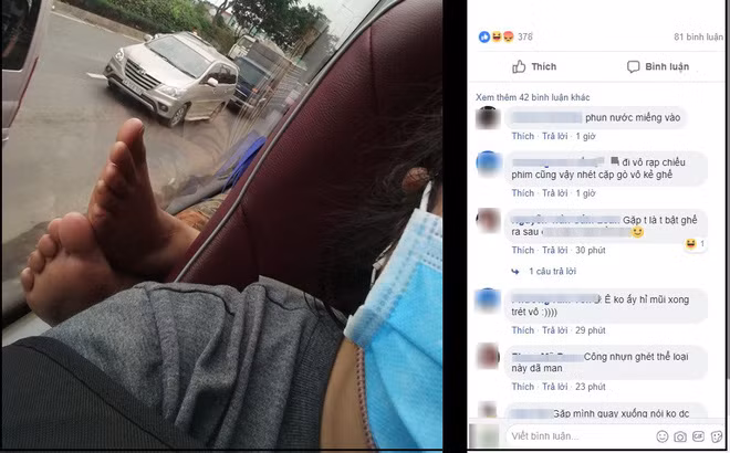 Thậm chí, nhiều bàn chân thiếu ý thức này suýt chút nữa chạm trúng mặt các bạn đồng hành cùng chuyến đi và vô tình đẩy họ vào tình huống "dở khóc dở cười".