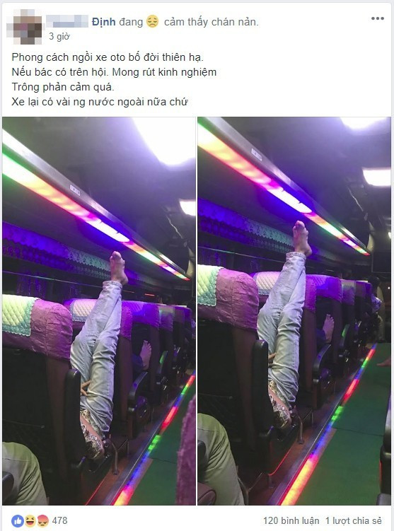 Xem bức ảnh chụp lại đôi bàn chân xấu xí, nhiều dân mạng không khỏi ngán ngẩm và chia sẻ lại chính câu chuyện mà mình từng gặp phải khi đi xe khách, đi máy bay rồi cả khi đi xem phim...