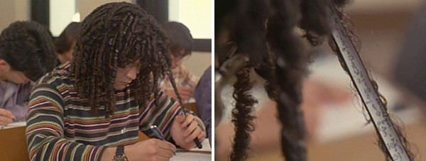 Mỗi lần đi thi lại phải làm tóc xoăn như điện giật để mỗi lần gặp bài khó chỉ cần kéo xuống là có công thức.