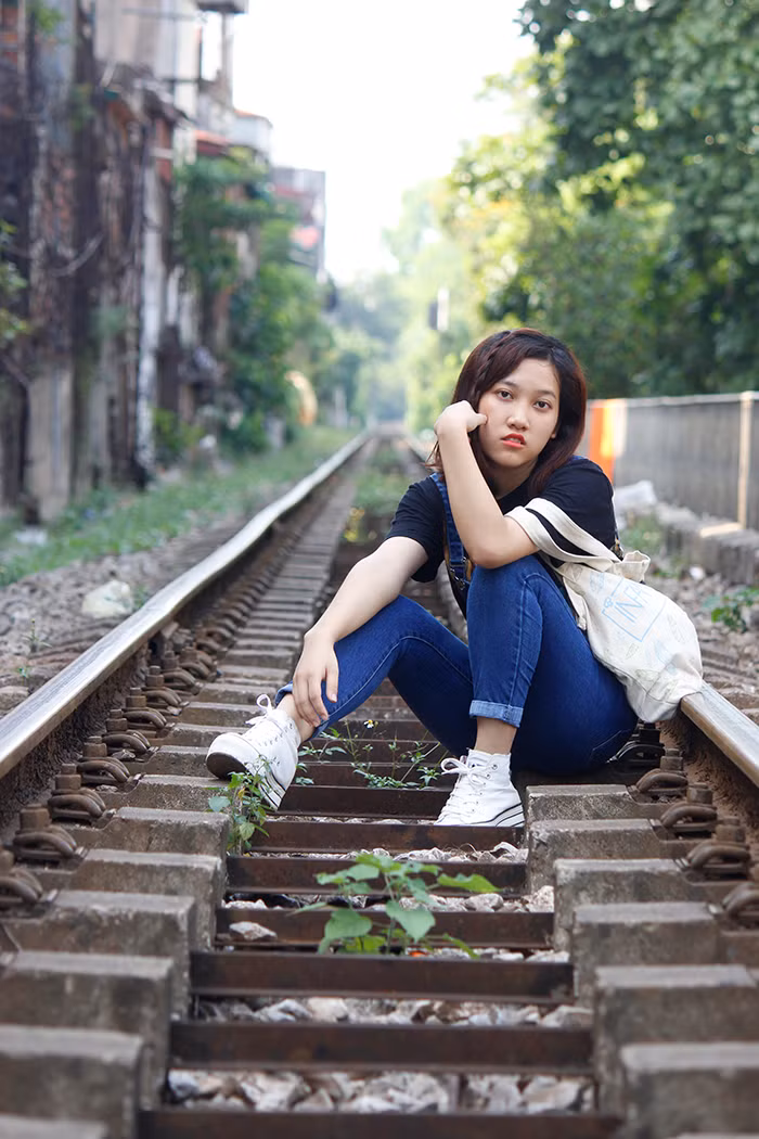 Dù chụp ở góc nào thì khung cảnh"Xóm đường tàu" cũng đẹp và lãng mạn như những thước phim điện ảnh Đài Loan.