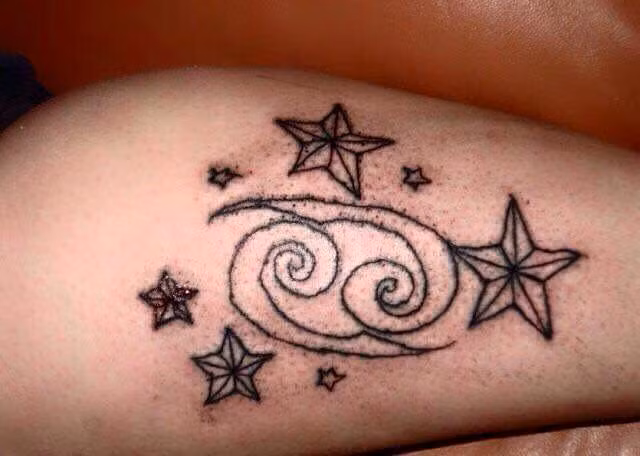 Nhiều người sẽ khó nhận ra được đây là một hình xăm cung hoàng đạo.