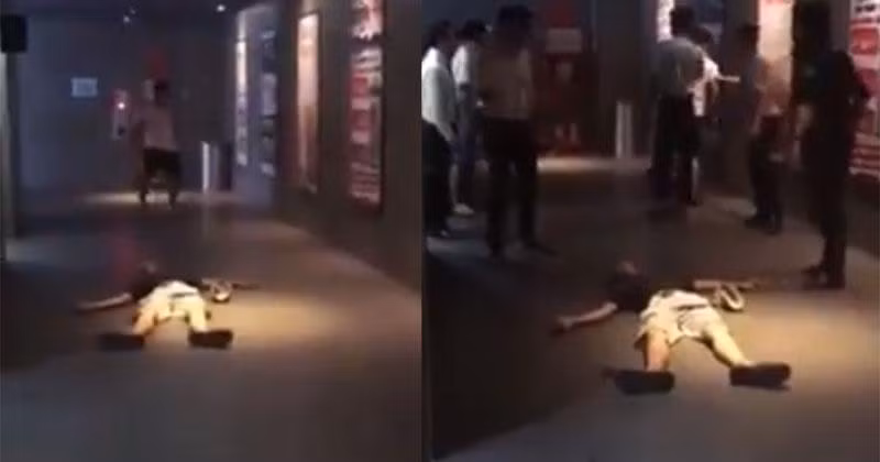 Trước đó, trong cộng đồng mạng Việt cũng lan truyền bức ảnh một thanh niên đã ngất sau khi xem bộ phim về búp bê ma Annabelle ngay khi bước ra khỏi phòng chiếu.