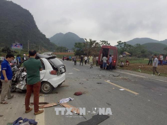 Hiện trường vụ tai nạn. Ảnh: TTXVN