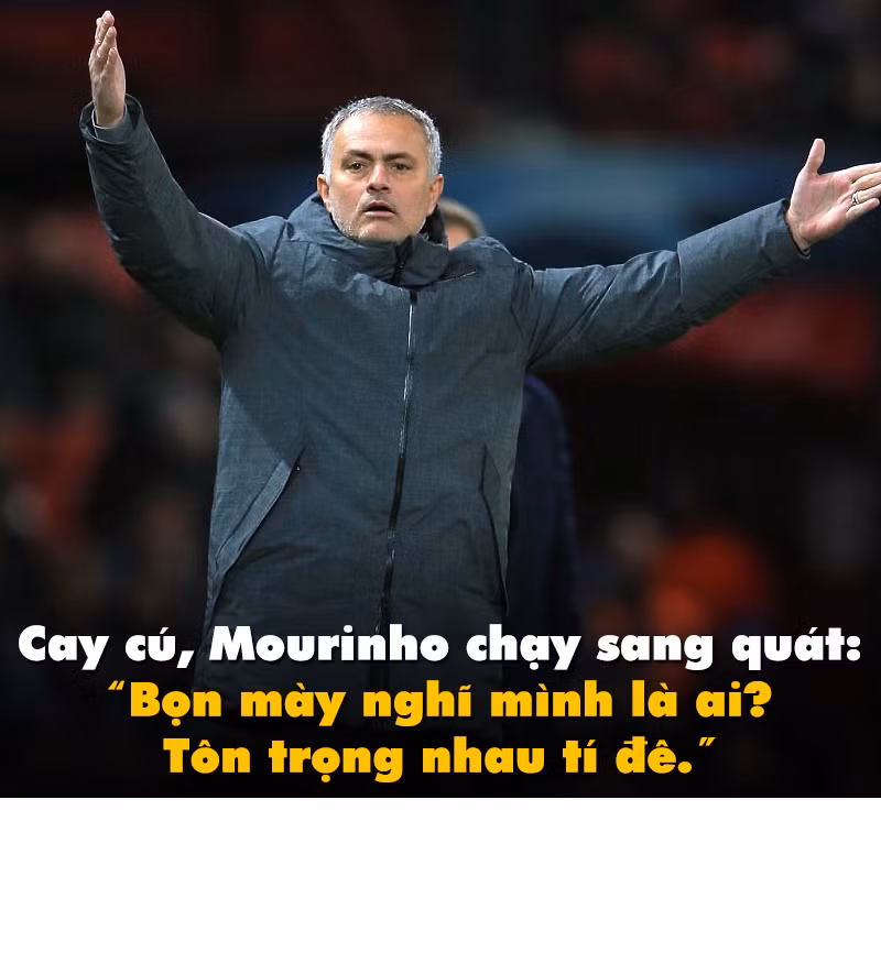 Ngứa mắt với điều này, Mourinho đã sang đẩy cửa và quát tháo ầm ĩ với người hàng xóm ồn ào Man City.