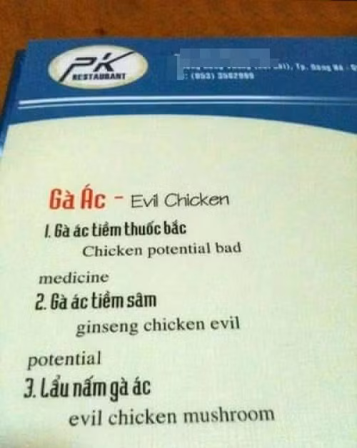"Evil chicken" là quá chiến mà ác với chiến thì cũng được nhiều người hiểu là đánh nhau.