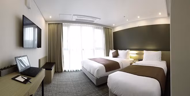 Phòng ngủ của các cầu thủ U20 Việt Nam tại khách sạn On City Hotel trong những ngày tham dự VCK U20 World Cup