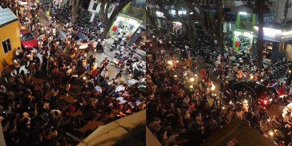 Dù trận đấu diễn ra khá muộn (19h tối) nhưng từ 17h, hàng ngàn CĐV, NHM đã có mặt trên sân để có được vị trí đẹp nhất theo dõi trận đấu. Đến khoảng 18h, gần như 20 vạn chỗ ngồi trên sân Hàng Đẫy đã được lấp kín bởi NHM.