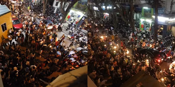 Dù trận đấu diễn ra khá muộn (19h tối) nhưng từ 17h, hàng ngàn CĐV, NHM đã có mặt trên sân để có được vị trí đẹp nhất theo dõi trận đấu. Đến khoảng 18h, gần như 20 vạn chỗ ngồi trên sân Hàng Đẫy đã được lấp kín bởi NHM.