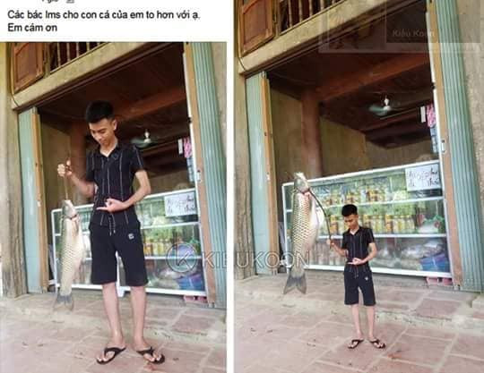 Cá to hơn cả người phải chăng là kết quả thanh niên này mong muốn.