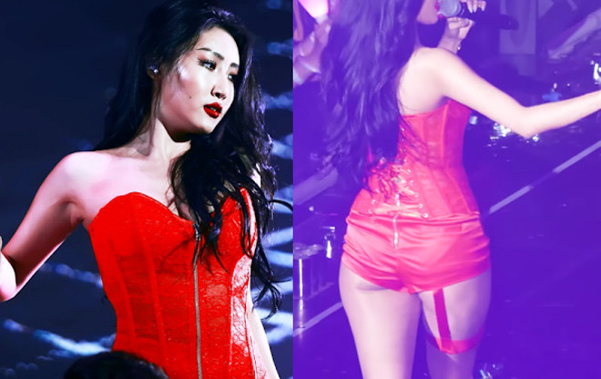 Chưa hết, nếu không để ý, việc gặp sự cố cũng không tránh khỏi khi các ngôi sao giải trí diễn quá hăng với quần ngắn.