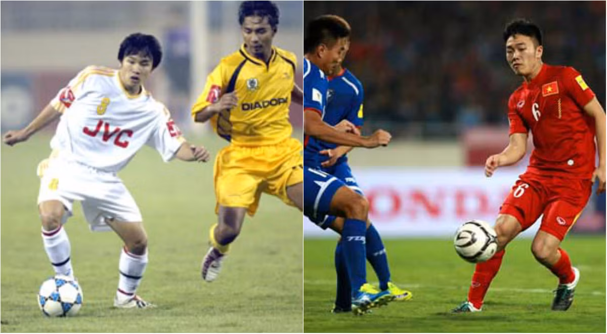 Kể cả những pha hạ thấp trọng tâm để lừa qua đối phương, tiền vệ Xuân Trường và tiền bối Như Thuật cũng có những điểm chung khiến nhiều người tỏ ra kinh ngạc khi quan sát kỹ.