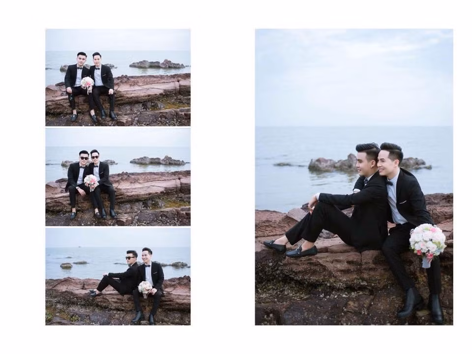 Bên cạnh những hình ảnh được chia sẻ và clip xúc động trong lễ cưới của cặp đôi đồng tính nam Hải Phòng, nhiều dân mạng đều để lại những bình luận chúc phúc cho cặp đôi.