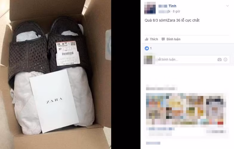 Có sự nhầm lẫn hay do ông chồng cố ý muốn mua đôi sandal siêu phẩm đến từ Zara để tặng vợ.