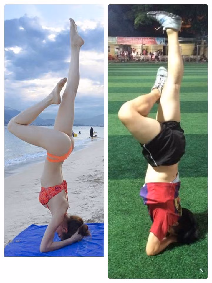 Là một người hài hước, dí dỏm nên Bằng luôn nghĩ ra những bức ảnh "nhái" hàng các siêu mẫu khiến cho người có những tràng cười vỡ bụng.