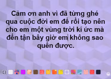 "Cám ơn anh vì đã ghé qua cuộc đời em để rồi tạo nên cho em một vùng kí ức mà đến tận bây giờ em không thể quên được" là lời cảm ơn người yêu cũ của nickname tên T.A.