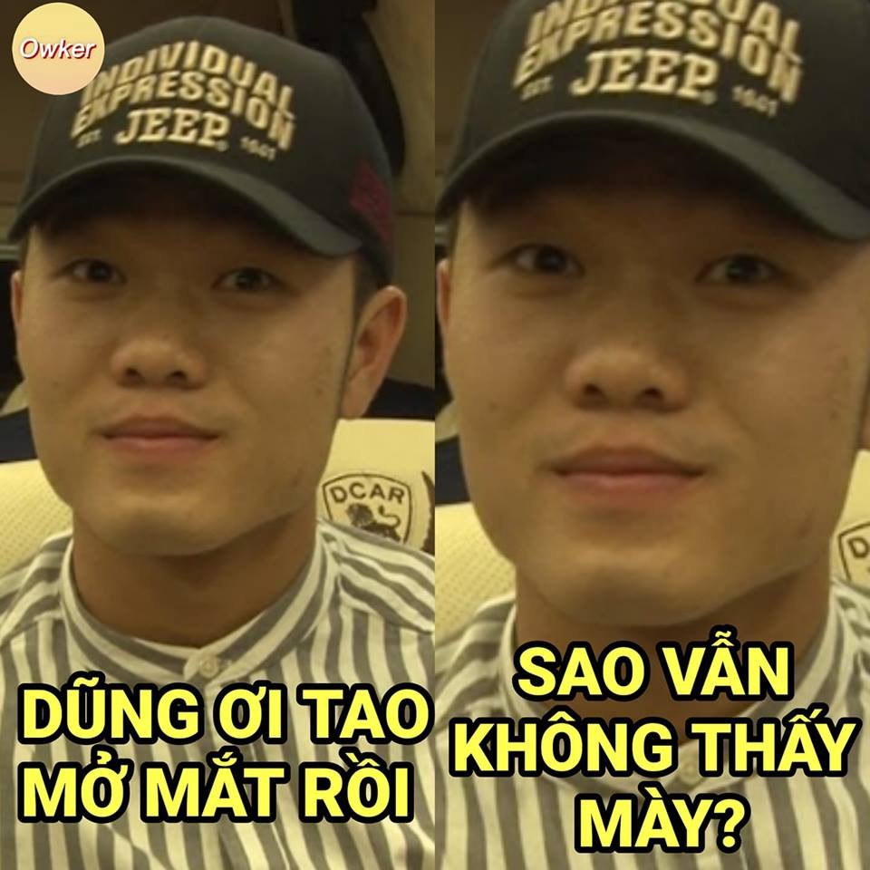 Khi Xuân Trường cố mở to mắt để tìm xem Bùi Tiến Dũng ở đâu trên sân.