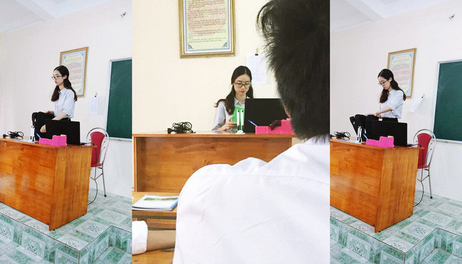 Nguyễn Hà Duyên sinh năm 1996, bỗng nhiên được chú ý bởi những bức ảnh chụp cô trên bục giảng. Trong đó, Duyên mặc áo sơ mi một màu, buộc lọn tóc nhỏ và đeo đôi kính cận. Vẻ đẹp giản dị của cô giáo trẻ khiến dân mạng "thả tim" ầm ầm.