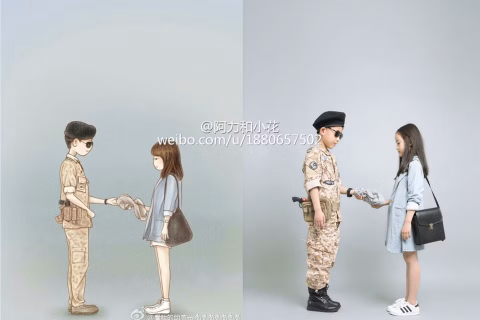 Không chỉ là một bộ ảnh ăn theo bộ phim đình đám mà nhiều dân mạng Trung Quốc cũng đã vẽ nhân vật chibi cho sản phẩm nghệ thuật này.