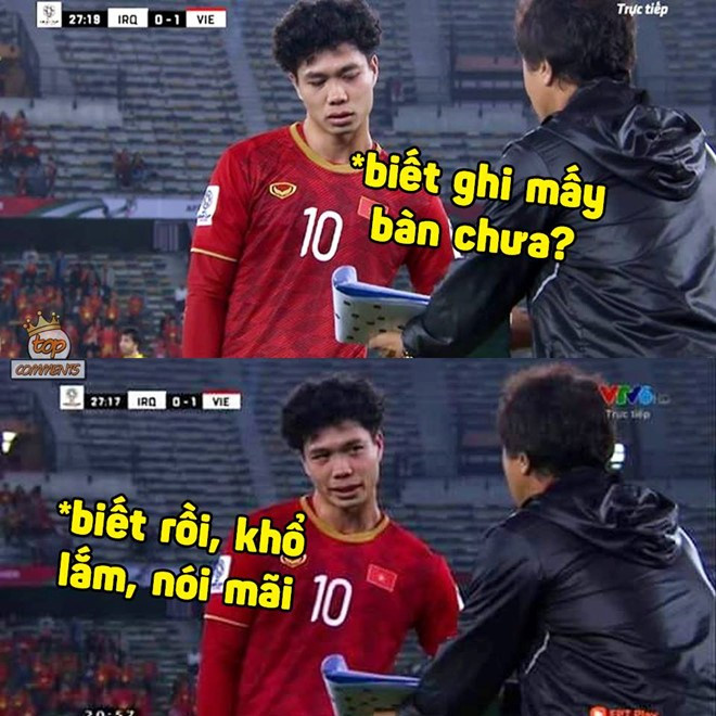 Anh che Cong Phuong tiep tuc hot sau tran Viet Nam - Iraq