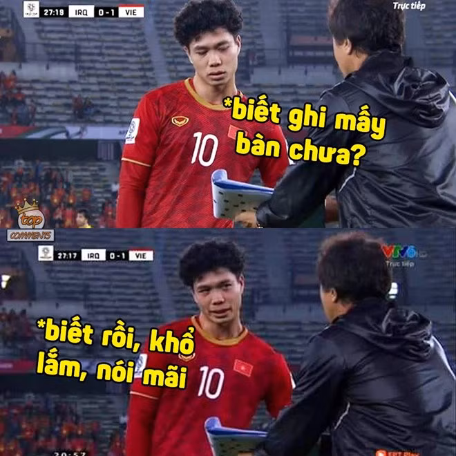 Anh che Cong Phuong tiep tuc hot sau tran Viet Nam - Iraq