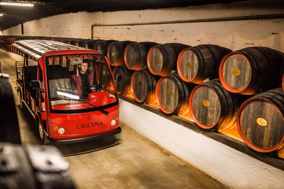 ... hay tới vườn Cricova gần đó để trải nghiệm hệ thống đường hầm dài 120 km. Ảnh: Winetours Moldova.