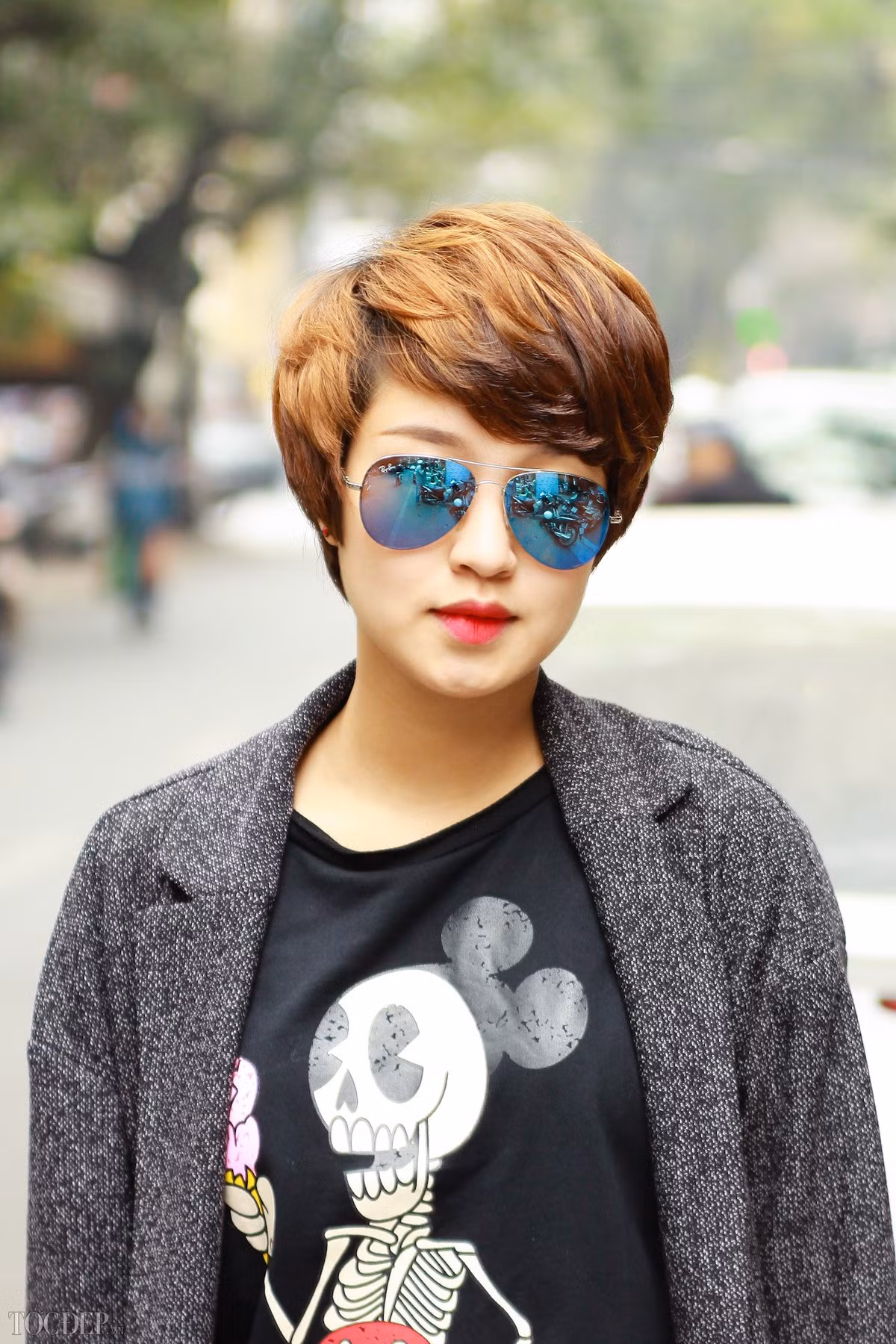 Hotgirl Mi Vân cực ngầu với kiểu tóc tomboy.