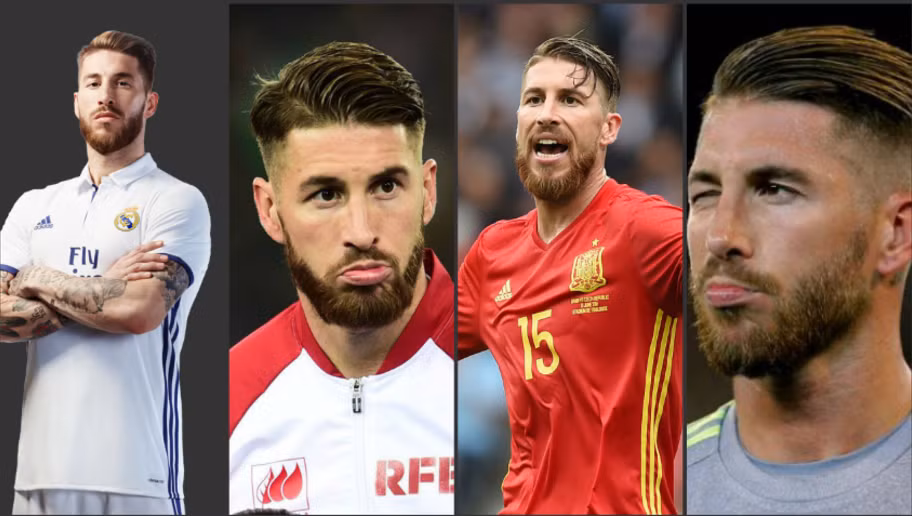 Mái tóc under cut thời thượng, kèm thêm bộ râu quai nón, Sergio Ramos khiến các fan nữ phải phát cuồng.