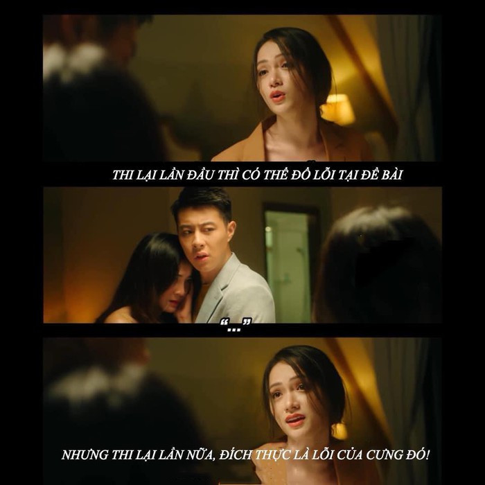 Dù chỉ là một câu thoại trong MV của nữ chính nhưng bất ngờ trở thành "trend" trên mạng xã hội. Rất nhiều những bức ảnh chế về câu nói này đã được các dân mạng chế ra theo phong cách của mình.