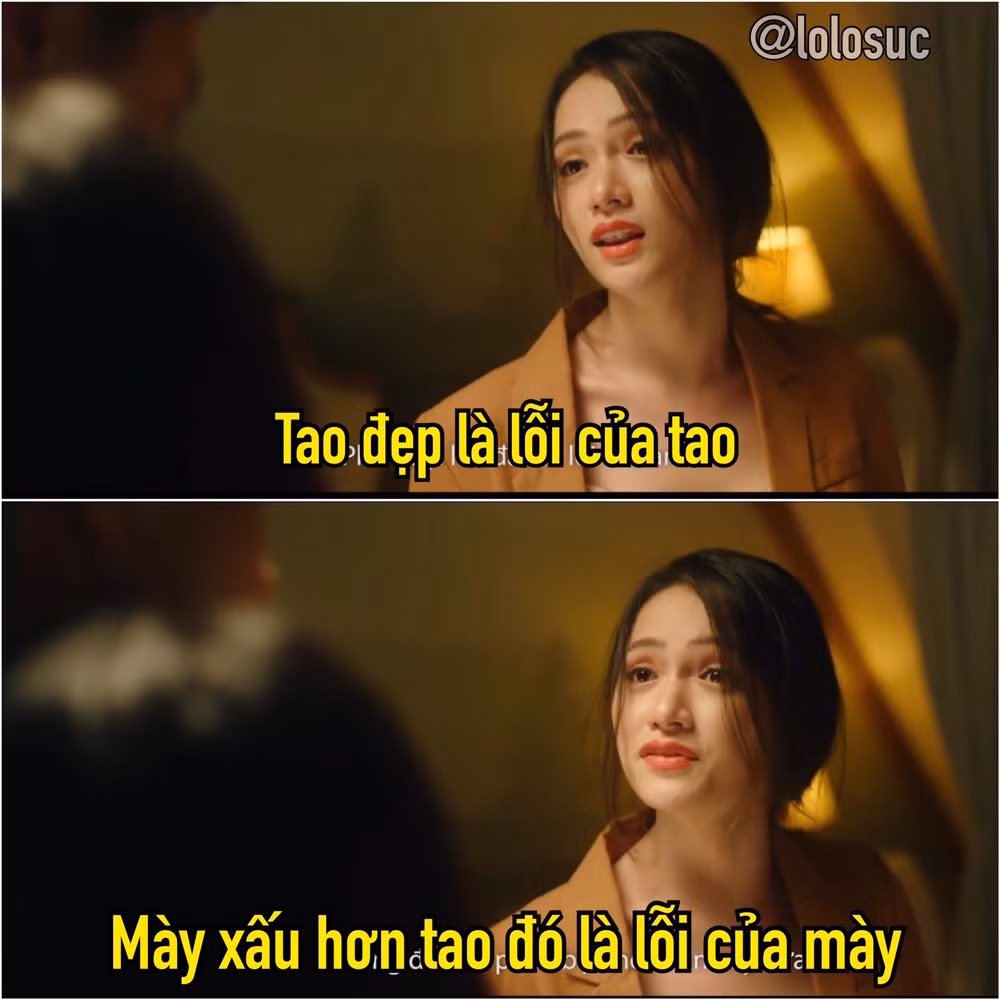 Xuất hiện trong phần cuối, khi bạn trai ra mặt bênh cho "bồ nhí", Hương Giang Idol cay đắng trả lời rằng: "Phản bội lần đầu là lỗi của anh, nhưng để anh phản bội thêm lần nữa là lỗi của tôi rồi".