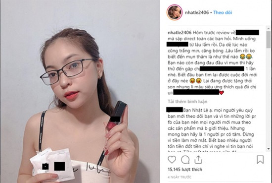 Cụ thể, bạn gái cầu thủ U23 Việt Nam này nhận lời quảng cáo thuốc tăng cân, giảm cân trên Instagram nhưng lại vô lý ở chỗ vừa dùng thuốc giảm cân để có thân hình đẹp thì 5 ngày sau lại quảng cáo thuốc tăng cân cấp tốc.