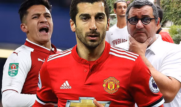 Tin chuyển nhượng bóng đá mới nhất từ Daily Record, Mourinho nổi điên với cò Raiola khi yêu cầu oái ăm khiến thương vụ trao đổi giữa Sanchez và Mkhitaryan bị chậm. Ảnh: Daily Record