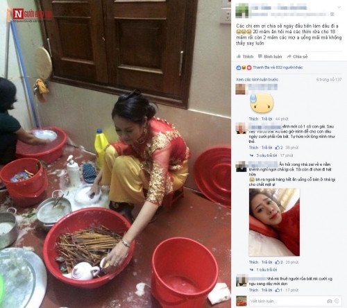 Theo chia sẻ của T.N: "Mới đầu mình nhìn kinh hoàng và nghĩ làm gì cho thật nhanh để giải quyết số mâm bát cao hơn núi như kia. Ấy vậy mà làm mãi cũng thành quen, bây giờ mình cảm thấy rất bình thường, thậm chí không cảm thấy nặng nhọc gì chứ không ác cảm như hồi đầu".