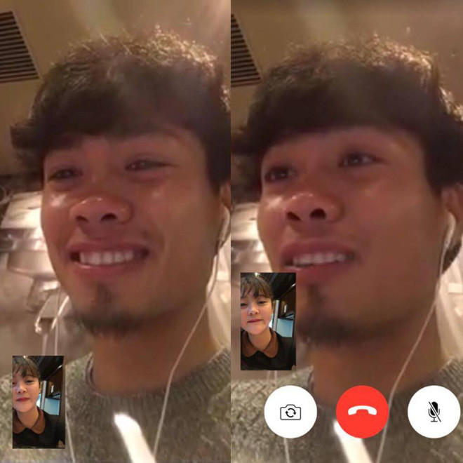 Hình ảnh Hạnh và Công Phượng gọi video call cho nhau cũng được dân mạng tìm thấy trên trang cá nhân của cô bạn này.
