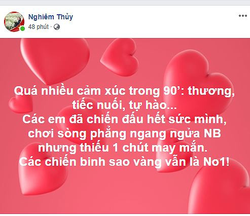 Đa phần các dân mạng đều bày tỏ sự tự hào về màn thể hiện của các cầu thủ đội tuyển Việt Nam ở sân chơi đẳng cấp châu lục khi đường hoàng là đội bóng duy nhất của ĐNÁ bước chân tới vòng tứ kết Asian Cup 2019.