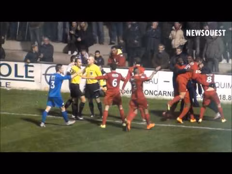 Chính hành động của cầu thủ này dẫn tới sự tức giận của các cầu thủ bên phía Châteaubriant. Các cầu thủ đã lao vào đòi "ăn thua" với Herman Kore nhưng may mắn cho cầu thủ này là nhờ có các đồng đội mà anh mới tránh được trận đòn từ đội bạn.