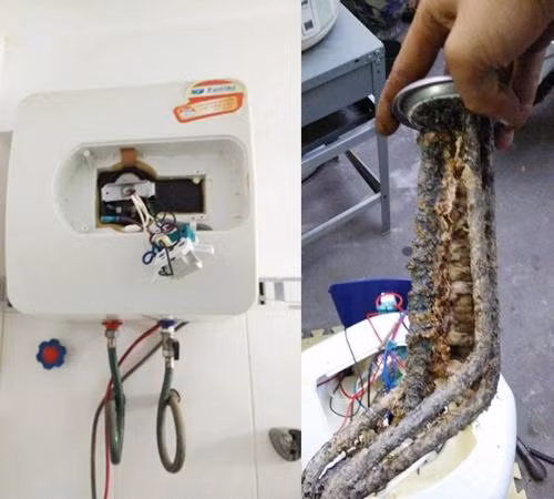 Chia sẻ dưới bài viết của anh T, bạn T.L (sinh viên ở Hà Nội) bày tỏ sự lo lắng: "Bọn em là sinh viên, nhiều lúc muốn tắm bình nóng lạnh phải tắm chung. Nhìn cảnh này hãi quá, chắc cũng phải gọi thợ điện vào kiểm tra xem sao chứ nhìn thế này, chết lúc nào không biết".