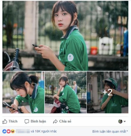 Trước đó, vào khoảng tháng 9/2017, cư dân mạng cũng đã từng rần rần tìm kiếm Facebook của cô gái xuất hiện trong bộ đồng phục Grab. Nhân vật trong bức ảnh xinh xắn với làn da trắng hồng đang tập trung theo dõi điện thoại.