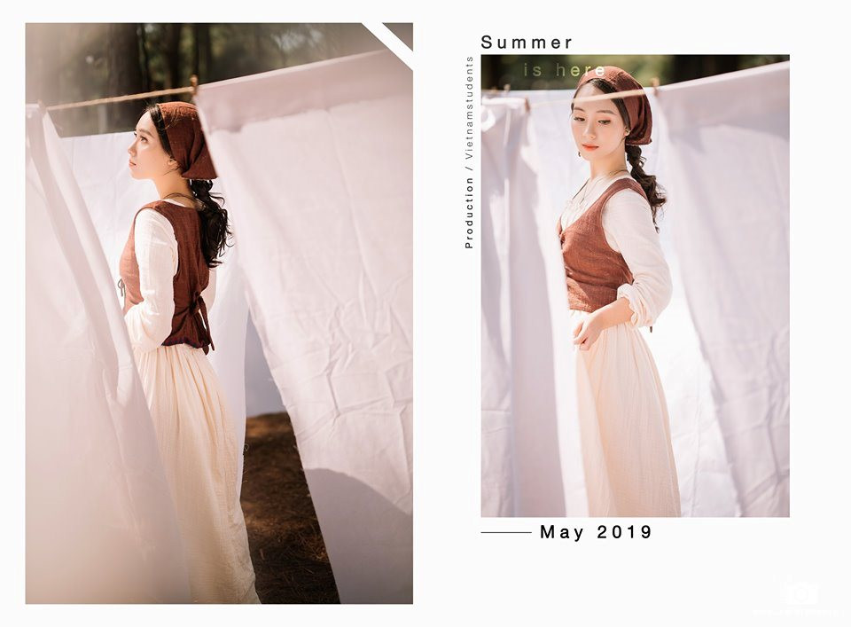 6 cô nàng là bạn bè thân thiết, cùng chơi với nhau, cùng học với nhau và thật tình cờ ai cũng xinh như hoa để tạo nên bộ ảnh hóa thân thành cô gái Hà Lan cực đẹp.