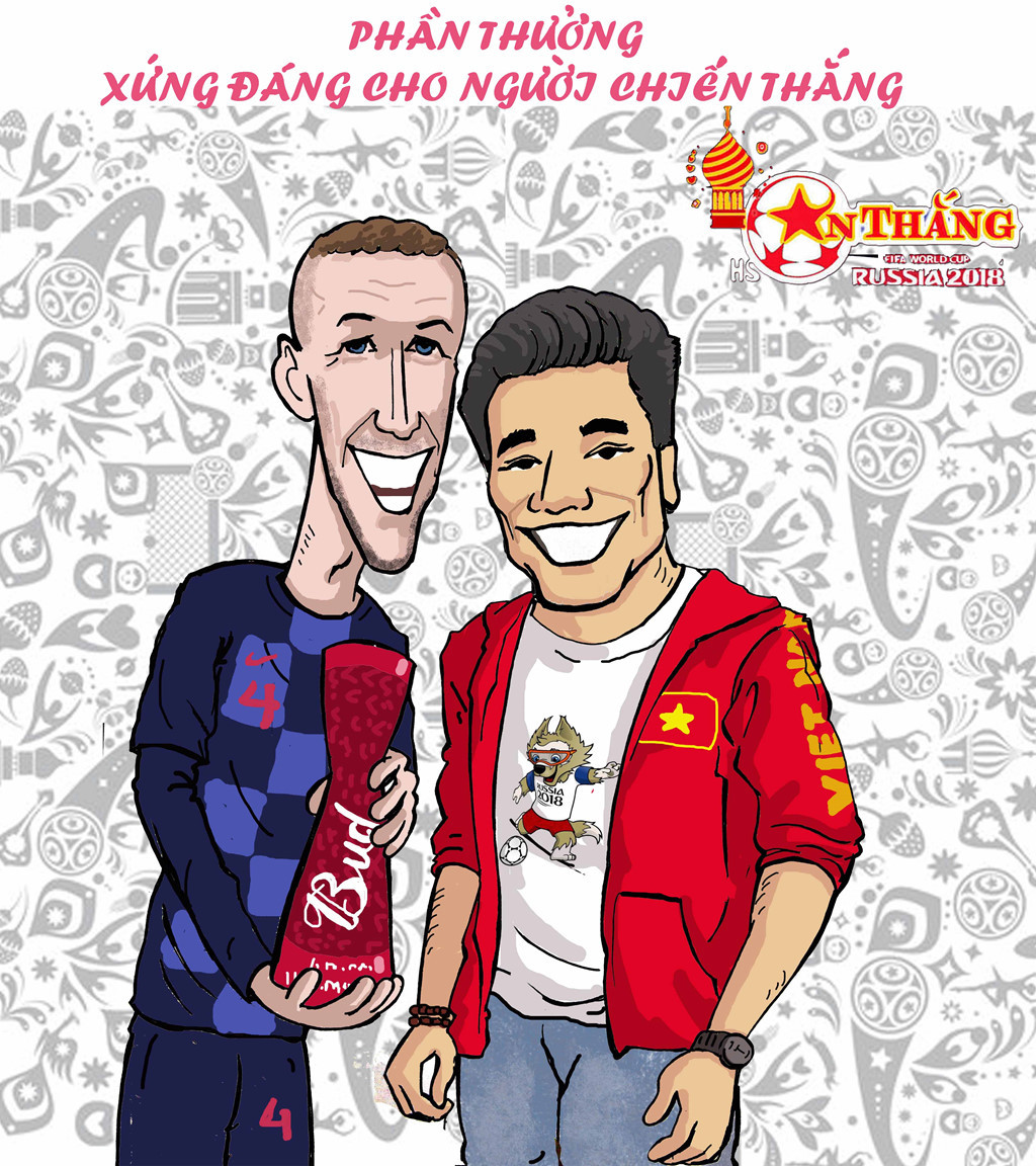 Thi đấu xuất sắc và đầy bản lĩnh, tiền vệ Ivan Perisic nhận danh hiệu cầu thủ hay nhất trận và một đại diện của Việt Nam là thủ thành Bùi Tiến Dũng đã trao tặng danh hiệu này cho tiền vệ chạy cánh của Croatia.