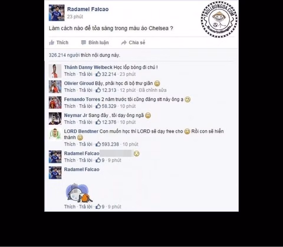 Falcao hỏi kinh nghiệm để tỏa sáng trong màu áo của Chelsea.